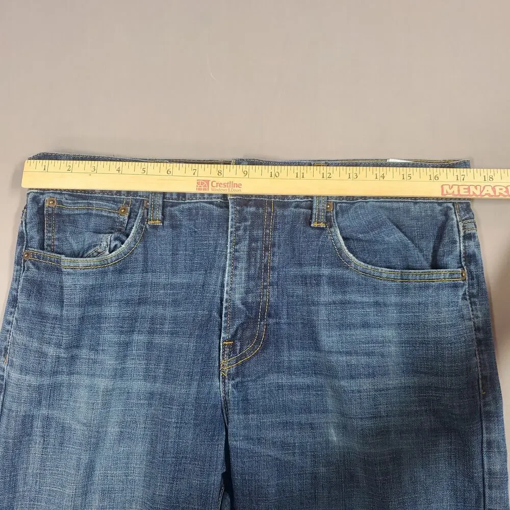 Lucky Brand 329 Mens Classic Straight Fit Jeans Size 34x34 Dark Wash